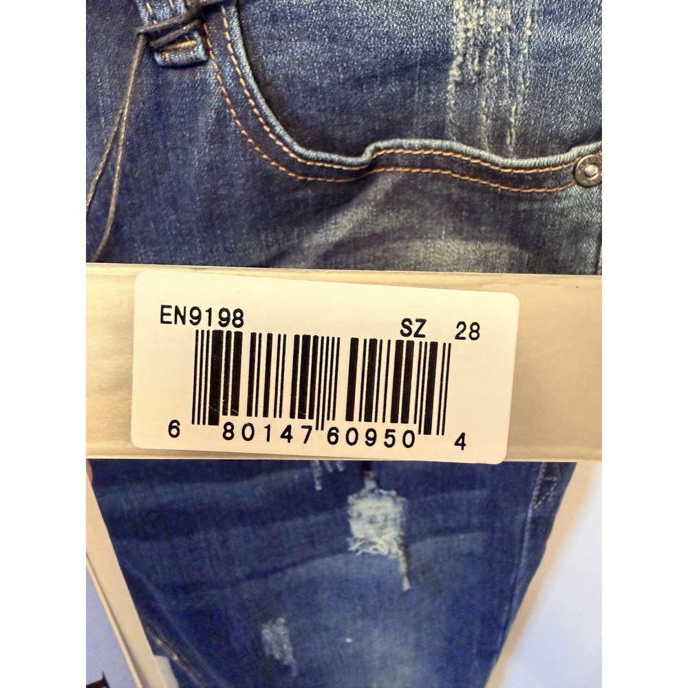 NWT Grace in LA Women's 28 Straight Leg Jeans Easy Fit Denim Stretch Distressed - Picture 4 of 15